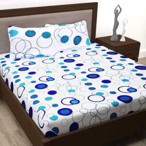 Story@Home Blue Cotton bedsheet